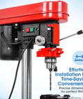 Close-up of a drill press with Drill Press Return Spring Set For Quill Coil Assembly Bench Drill Press Replacement Part shown in detail.
