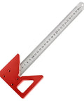 Boss Grade Circle Center Finder Tool For Woodworking And Carpentry Features Adjustable Ruler Plus Secure Locking Screw to easily mark precise angles.