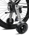 Training Wheels Set For 16 18 20 22 24 Inch Bikes With Steel Adjustable Bracket And Hardware Pack Installed on Bicycle