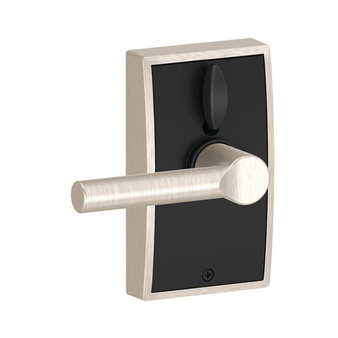 Touchscreen Keyless Lever Door Lock With Satin Nickel Finish, Century Electronic Entry Lock For Front Door, No Keys Needed