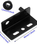 Heavy Duty Cabinet Pivot Hinges Concealed Hidden Door Hardware Smooth Swing Wooden Furniture Mount Built Tough Industrial Grade No Sweat Setup Straight Shot Install Kit With Screws And Caps - 40mm steel hinge with black finish detailed view.