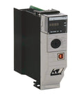 Beefy Industrial PLC Controller 1756-L84E 5580 Module For Real-Time Rock-Solid Automation Easy Wiring High-Performance Controller For Mission-Critical Processes And Rugged Industrial Operations. single PLC module with black heatsink and front status display