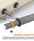 Hidden Magnetic Cabinet Latches Kit 2 Pack For Cupboard Doors And Drawers, showing adjustable magnetic force mechanism.