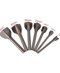 V Shape Leather Craft Punch Set 7 Piece Half Round Cutter Punch For Belt Wallet Bag Making Must Have For DIY Leatherworking Craft Projects And Strap Ends 10mm To 40mm Sizes Durable Pro Grade Iron