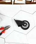 Heavy Duty Slider Wheels Rock Solid Construction For Quiet Barn Door Cabinet Sliding Track Gliding Flexible side mount wheel on tile.