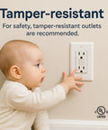 Child reaching for a 15 Amp Wr White Gfcis Outlet Bundle Bringing Hella Reliable Smart Self Test And Sharp Led Indicators Tamper Locked.