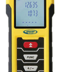 QM20 Laser Distance Meter Offering Fifty Meter Range Plus Two Millimeter Accuracy with display and buttons for quick measurements.