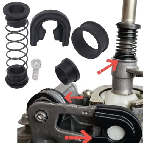 Audi 5 To 6 Speed Manual Transmission Shift Cable Bushing And Gearbox Repair Kit components close-up image