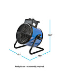 Heavy Duty 5000W 240V Industrial Space Heater For Garage Or Workshop With Adjustable Thermostat and IP24 protection.