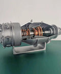 Totally Realistic Turboprop Engine Model Kit For DIY Hobbyists, PT6A turbine cross-section replica on stand