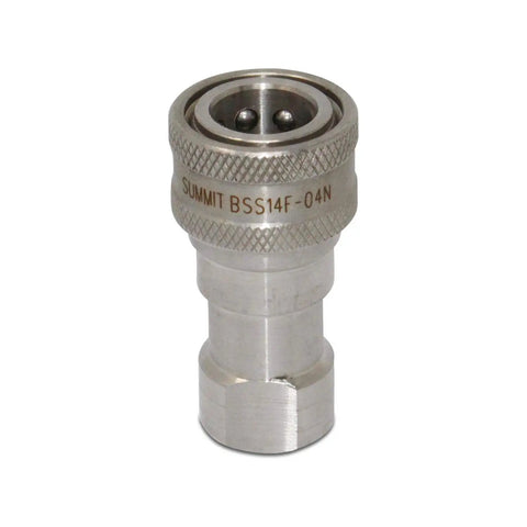 Heavy Duty 1/4 Inch Npt Iso 7241 B Series Stainless Steel Quick Disconnect Hydraulic Coupling Set end fitting with threaded design.