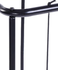 Close-up of black steel frame detailing of Heavy Duty Garage Ball Storage Rack Smooth Rolling Sports Organizer Cart.