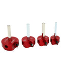 Four Size PVC Pipe Reamer Tool Kit for Schedule 40 Plastic Pipes Three Quarter Inch, One Inch, One And A Half Inch, And Two Inch Reamers