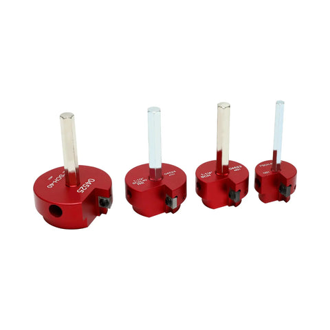 Four Size PVC Pipe Reamer Tool Kit for Schedule 40 Plastic Pipes Three Quarter Inch, One Inch, One And A Half Inch, And Two Inch Reamers