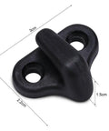 Dang Solid Nylon J Hook Lashing Hardware With Stainless Steel Screws, black nylon, 3cm size for kayak and canoe gear securing.