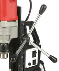 Portable Magnetic Drill Press For Metal Core Drilling And Tapping, strong base with high-speed motor and controls.