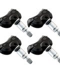 TPMS Sensor Fit For Toyota Tundra Sienna Sequoia 2007-2020 Direct Replacement Tire Pressure Monitoring System With Plug-And-Play Install And Durable Sensor For Leak-Free Performance And Reliable Tire Readings. Set of 4 black TPMS sensors with metal valve stems