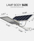 60000 Lumen Solar Street Light Outdoor Waterproof IP65 Dusk To Dawn With Motion Sensor And Remote Control mounted on wall