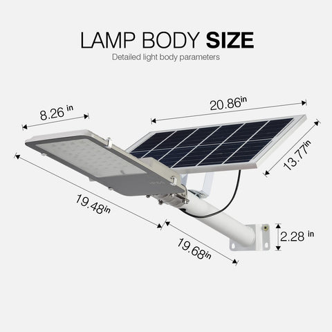 60000 Lumen Solar Street Light Outdoor Waterproof IP65 Dusk To Dawn With Motion Sensor And Remote Control mounted on wall