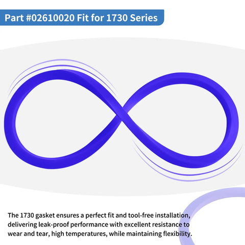 Door Gasket Replacement For 1730 Series Steam Sterilizer 02610020 Seal Gasket Compatible With 1730E 1730EK 1730M 1730MK And Valueklave 1730 MKV Models Keeps Heat Tight And Safe Plug And Play Install, blue silicone gasket ring