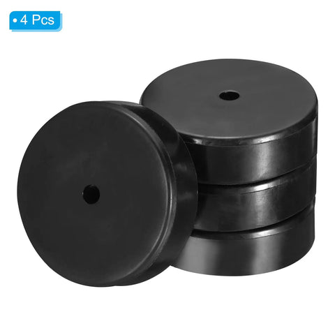 Heavy Duty Neoprene Anti Vibration Rubber Spacers Smooth Out Rattle Noise Rock Solid Isolation Pads 4 Pack, black rubber pads.