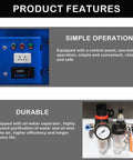 Control panel and oil-water separator of Downdraft Table Dust Collector For Metal Working And Welding Fume Extraction With Multi Stage Purification, Pro Grade Heavy Duty Vacuum For Grinding And Polishing Dust, 31.5 X 47.2 Inches, 220V