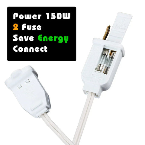 Plug In Lamp Dimmer Switch With 6 Foot Cord Rotary Dial Control For 120V 150W Dimmable Lights with fuse feature
