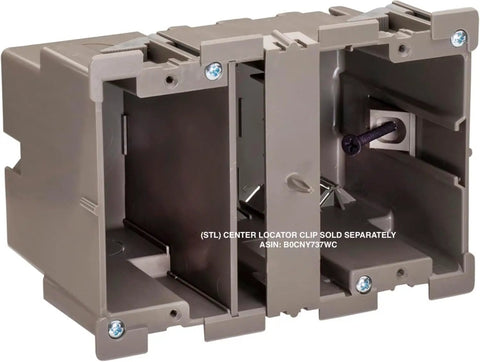 Three Gang Retrofit Wall Box For Old Work Install Remodel Ready Walls Stud Or No Stud Mount PC Wall Box front view