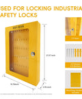 Lockout Tagout Cabinet Wall Mount Key Box With 50 Hooks High Capacity LOTO Key Locker For Home Office Or Rental Property Unfilled