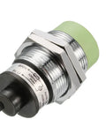 Cylindrical inductive proximity sensor switch 15mm detect distance for iron objects with 30mm thread, industrial grade durable.