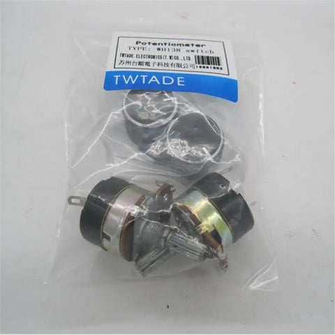 10K Ohm Linear Taper Potentiometer Dimmer Switch With On Off 2 Pack Carbon Potentiometer Kit in packaging