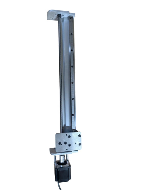 Beefy Industrial Grade Precision Linear Motion System With 8020 Aluminum Gantry Module And Acme Screw Stage Actuator NEMA 23 Stepper Motor For CNC And Pick And Place Heavy Duty Made In USA vertical view