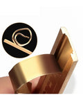 Solid Brass Digital Caliper High-Precision Mini Tool for DIY showing a close-up of the brass sliding gauge and measurement detail.
