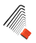 Kichvoe Premium Hex Key Wrench Set With Ball End Design And Long Arm Build For Precision Screw Repair Plus Industrial Maintenance Tasks In Electronics And Bike Fixes High Carbon Steel Metric Tools. 9-piece metric hex keys in orange holder