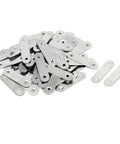 Heavy Duty Stainless Steel Mending Plates Fix Cracked Wood Fast Badass Flat Reinforcement Brackets Bulk 180 Pack stacked in a pile.