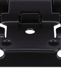Close-up of Self Closing Cabinet Hinges Half Inch Overlay Matte Black Steel for Face Frame Kitchen Cupboard Doors