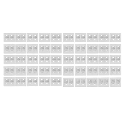 50 Pack Plastic Right Angle Corner Brackets Gusset Braces For Home Furniture Assembly Durable White Plastic Corner Supports