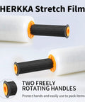 Industrial Strength Stretch Wrap With Handles Heavy Duty Pallet Wrap 60 Gauge 15 Inch By 1000 Feet 4 Pack, close-up of handle design