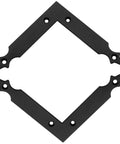 Four Piece L Shaped Corner Brackets Set In Black Carbon Steel For Sliding Barn Doors And Farmhouse Decor Ideal For Garages
