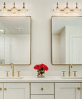 Vintage Brass Vanity Light Fixtures For Bathroom Lighting over mirrors with warm soft bath glow, classic antique look