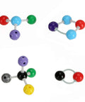 240 Piece Molecular Model Kit For Organic And Inorganic Chemistry Includes 86 Atoms, 153 Links, showing colorful atom models