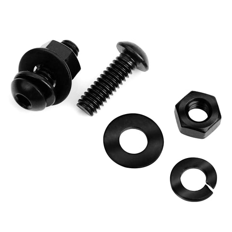 1/4-20 Button Head Socket Cap Bolt Kit With Black Oxide 304 Stainless Nuts And Washers, assorted fasteners displayed