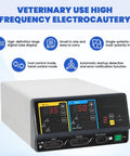 Veterinary Electrosurgical Unit 100W High Frequency ESU For Pet Surgery with digital display and control modes visible.
