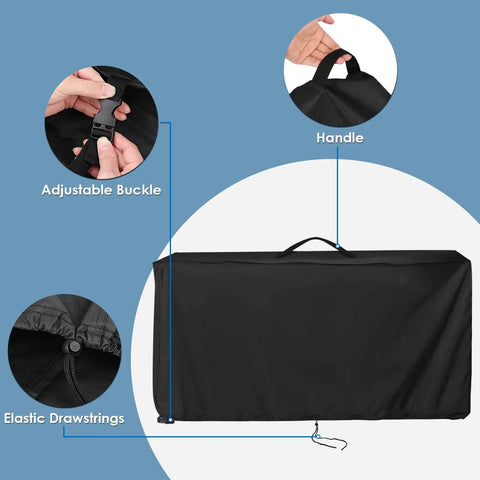 80 Quart Rolling Cooler Cart Cover Outdoor Patio Protector Fits 32x18x32 And 36x21x32 Heavy Duty Polyester Weatherproof Shield with buckle and drawstring