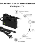 24V 4A Power Supply Adapter for AMS2 Pro Bambu Lab Automatic Material With Fire-Resistant Housing And Rock Solid Safety Protections Against Overvoltage Overcurrent Short Circuit And Overheating CE FCC RoHS Certified Quiet Reliable DC Output, black adapter and cable