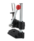 Heavy Duty Manual Press Punching Machine For Metal And Thick Leather With Adjustable Height Slider And 20Mm Die For Pro DIY Craft Hardware Processing Big Base close-up view with red handle and stable base.