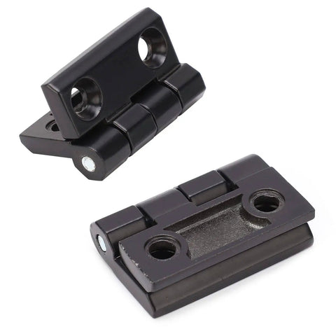 Heavy Duty Black Interior Door Hinge Set With Screw Mount No Fuss Install, Double Compression Spring, Zinc Alloy Construction, 39x40mm
