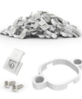 90 Pack Light Clips And 90 Self Adhesive Tape Screw Clips Mounting Kit For Govee Outdoor Lights H706A H706B H706C image of parts
