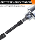 Heavy Duty Built Tough Three Quarter Inch Square Drive Socket Extension Bar, 12 Inch Length, CR-V Steel with Black Phosphate Finish, Impact Wrench Adapter for Axle Nut Sockets and Ratchet Drivers on deep fasteners