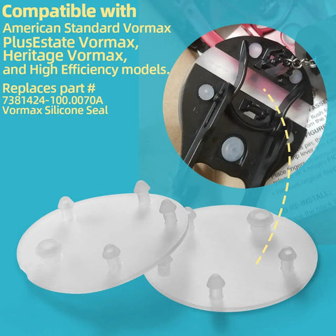 3 Inch Toilet Tank Silicone Flapper Seal Gasket Replacement Stops Running Toilets And Phantom Flushing No Fuss Install Durable Silicone Seal Fits Standard Flapper Styles For Quick Effective Fix, white silicone flapper seals for American Standard VorMax